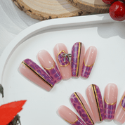 Plaid Magic salon-quality handmade press-on nails by Handora