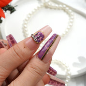 Plaid Magic nail design – handmade press-on nails by Handora