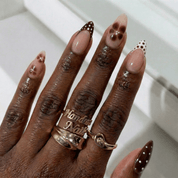 Polka Bloom full press-on nail set – sizes XS–L by Handora