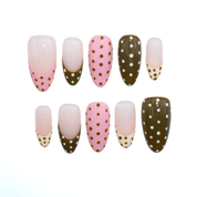 Polka Pop almond polka dot press-on nails by Handora