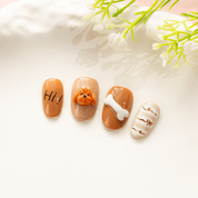 Poodle Puppy kawaii nail design – handmade press-on nails by Handora