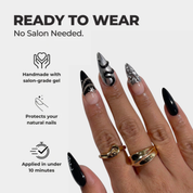 Reputation nail design – handmade press-on nails by Handora