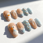 Puddle Duck full press-on nail set – sizes XS–L by Handora