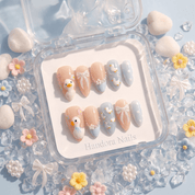 Puddle Duck press-on nails – hand-painted reusable gel set by Handora