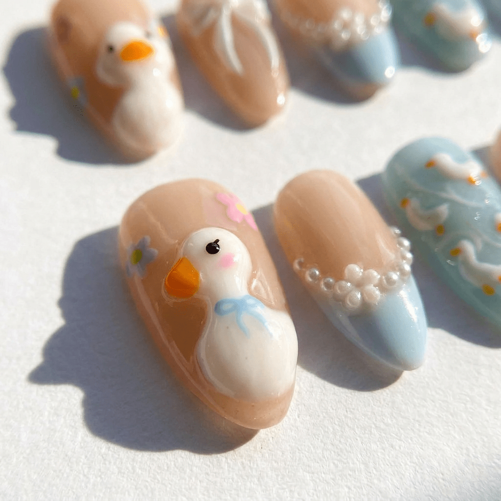 Puddle Duck press-on nails by Handora