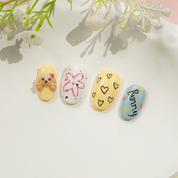 Puppy Bunny kawaii nail design – handmade press-on nails by Handora