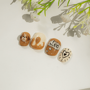 Puppy Leo kawaii nail design – handmade press-on nails by Handora
