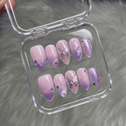 Purple Butterfly purple press-on nails by Handora