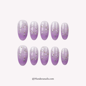 Purple Galaxy purple ombre press-on nails by Handora