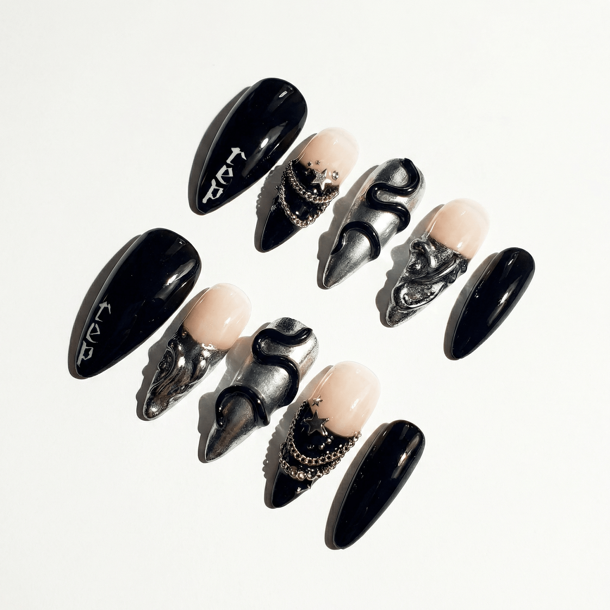 Reputation full press-on nail set – sizes XS–L by Handora