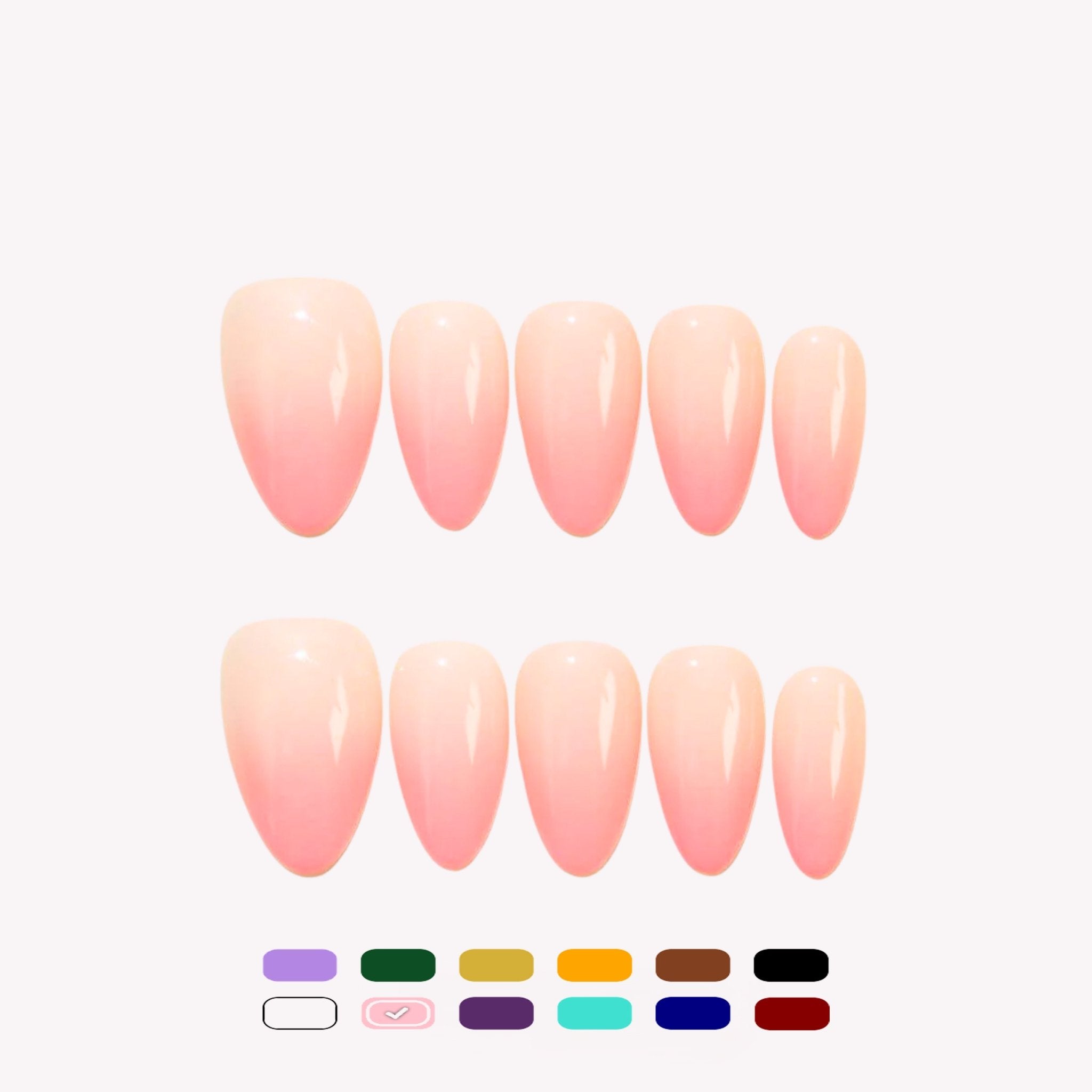 Rose Quartz pink floral press-on nails by Handora