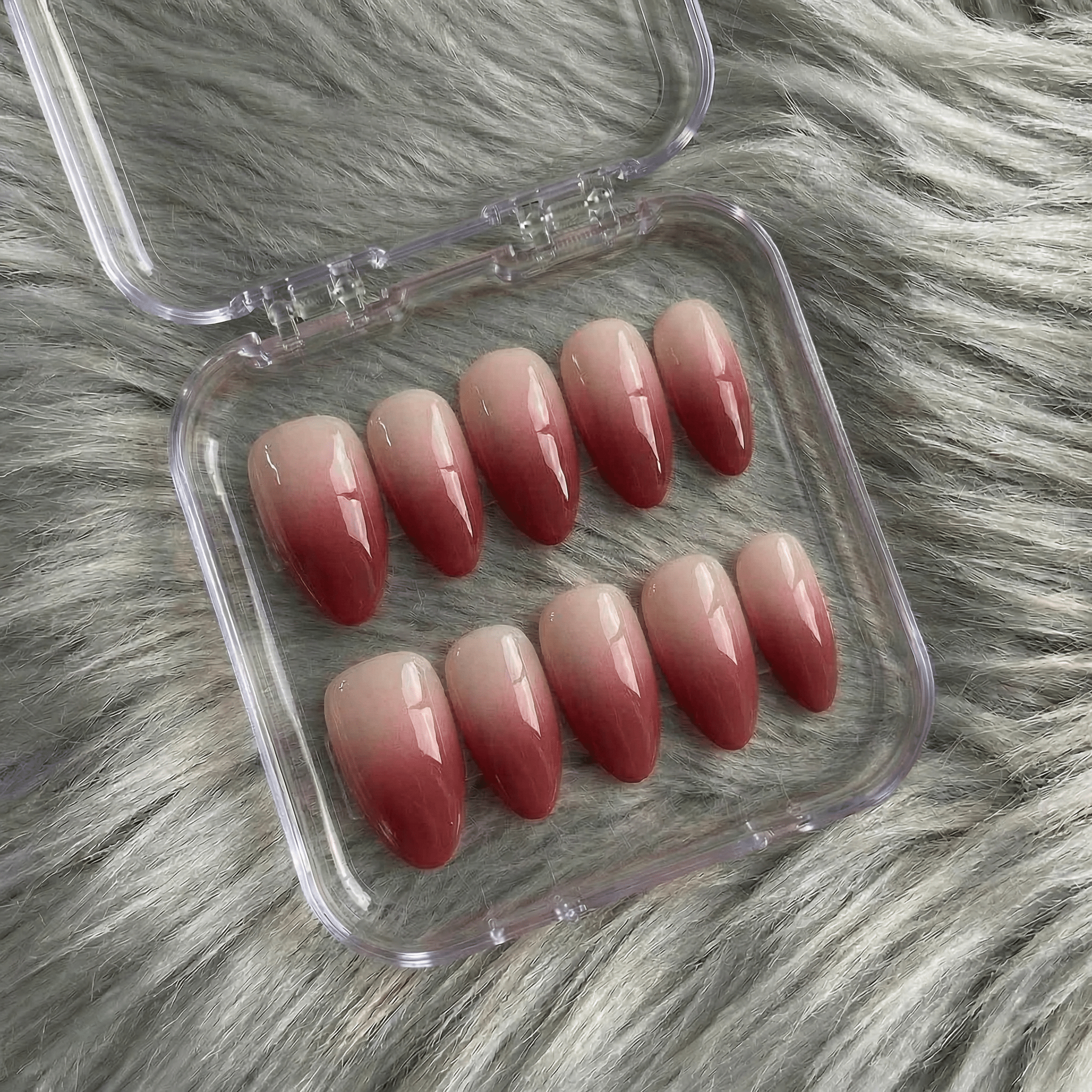 Rose Quartz full press-on nail set – sizes XS–L by Handora
