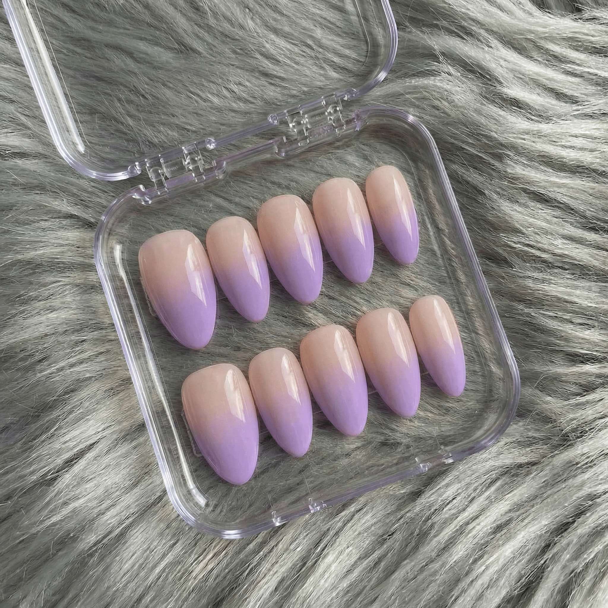 Rose Quartz full press-on nail set – sizes XS–L by Handora