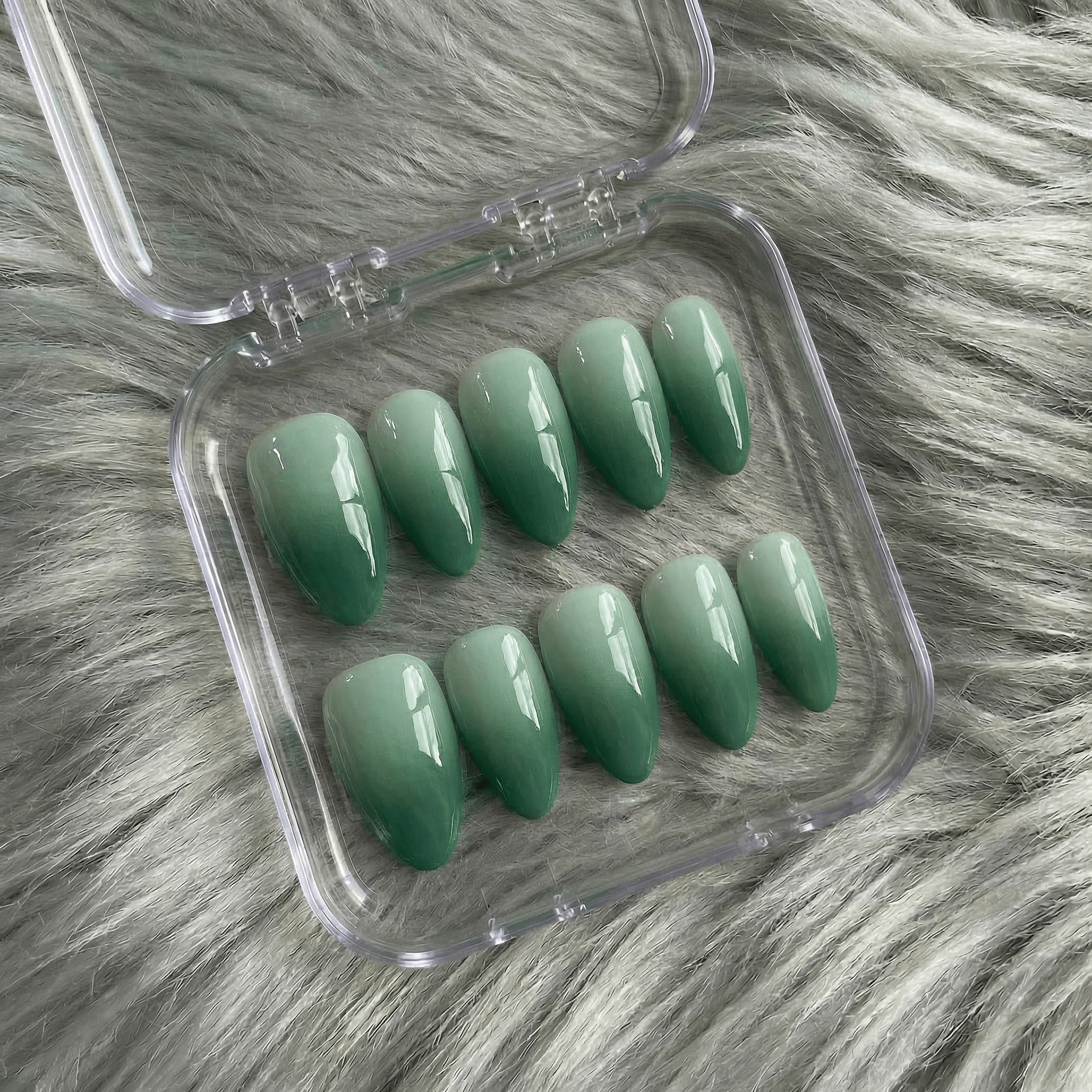 Rose Quartz salon-quality handmade press-on nails by Handora