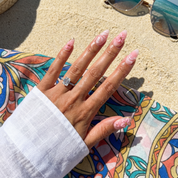 Royal Bloom floral nail design – handmade press-on nails by Handora