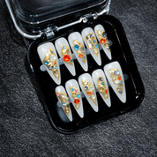 Royal Mosaic full press-on nail set – sizes XS–L by Handora