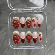Ruby Berry salon-quality handmade press-on nails by Handora