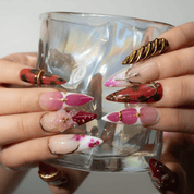 Ruby Bloom full press-on nail set – sizes XS–L by Handora