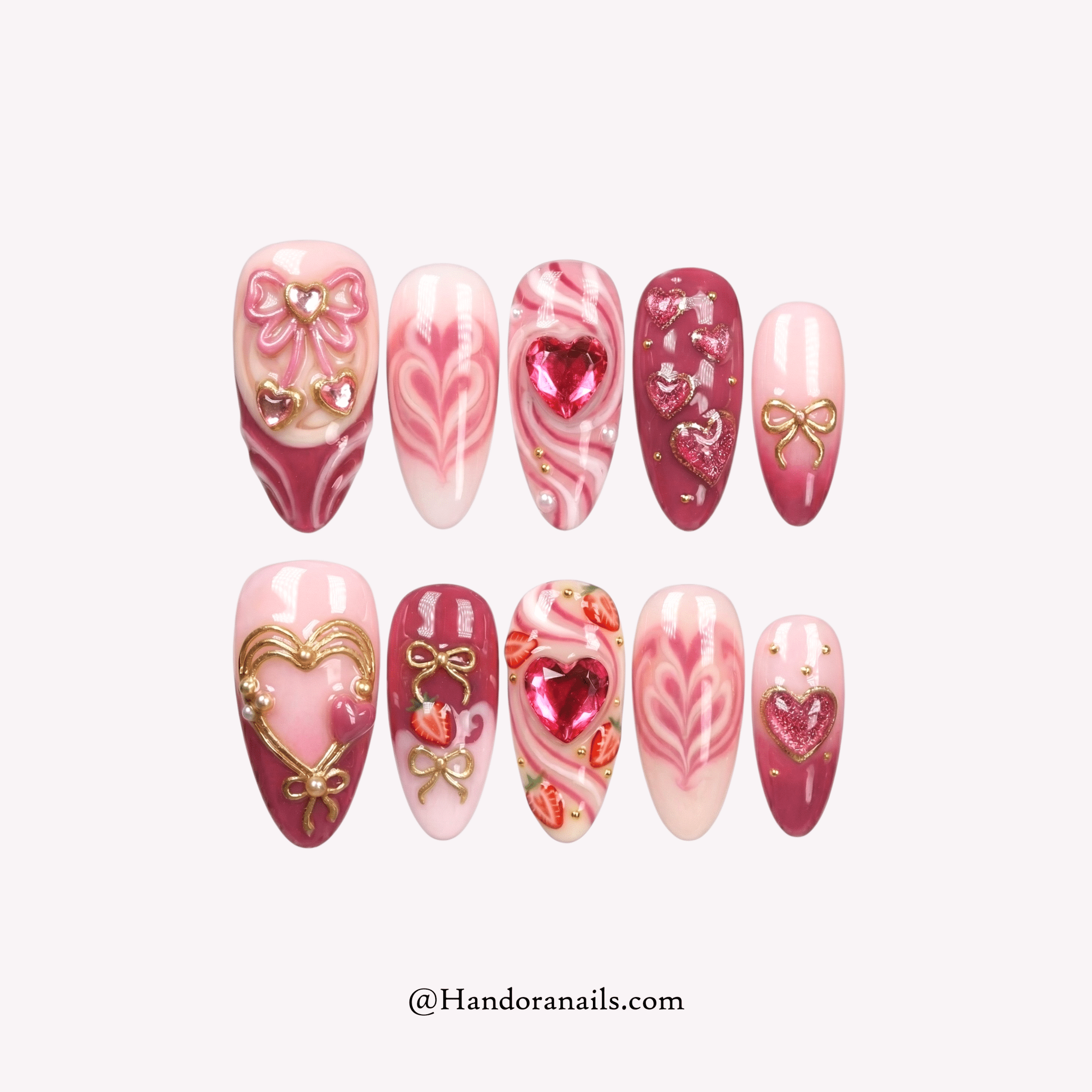 Ruby Heartbeat - Handora Nails - drinksalevalentine