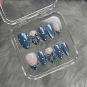 Ruby Polka press-on nails – hand-painted reusable gel set by Handora