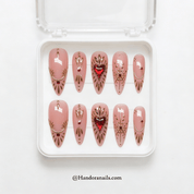 Sacred Ruby full press-on nail set – sizes XS–L by Handora