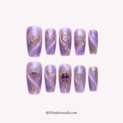 Sagi Wander full press-on nail set – sizes XS–L by Handora