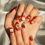 Santa Chic press-on nails by Handora