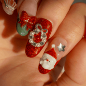 Santa Chic full press-on nail set – sizes XS–L by Handora