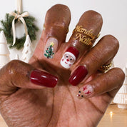 Santa Party Christmas press-on nails - design view 4 by Handora Nails