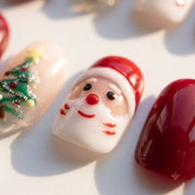 Santa Party Christmas press-on nails - design view 7 by Handora Nails