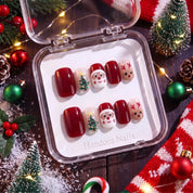 Santa Party Christmas press-on nails - design view 9 by Handora Nails