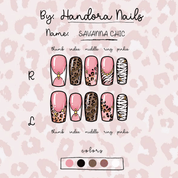 Savanna Chic press-on nails – design close-up by Handora