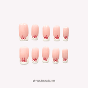Scarlet Ribbon red press-on nails by Handora