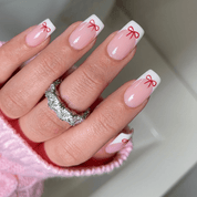 Scarlet Ribbon press-on nails – design close-up by Handora