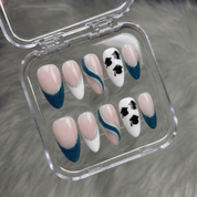 Scholar Spirit press-on nails – hand-painted reusable gel set by Handora