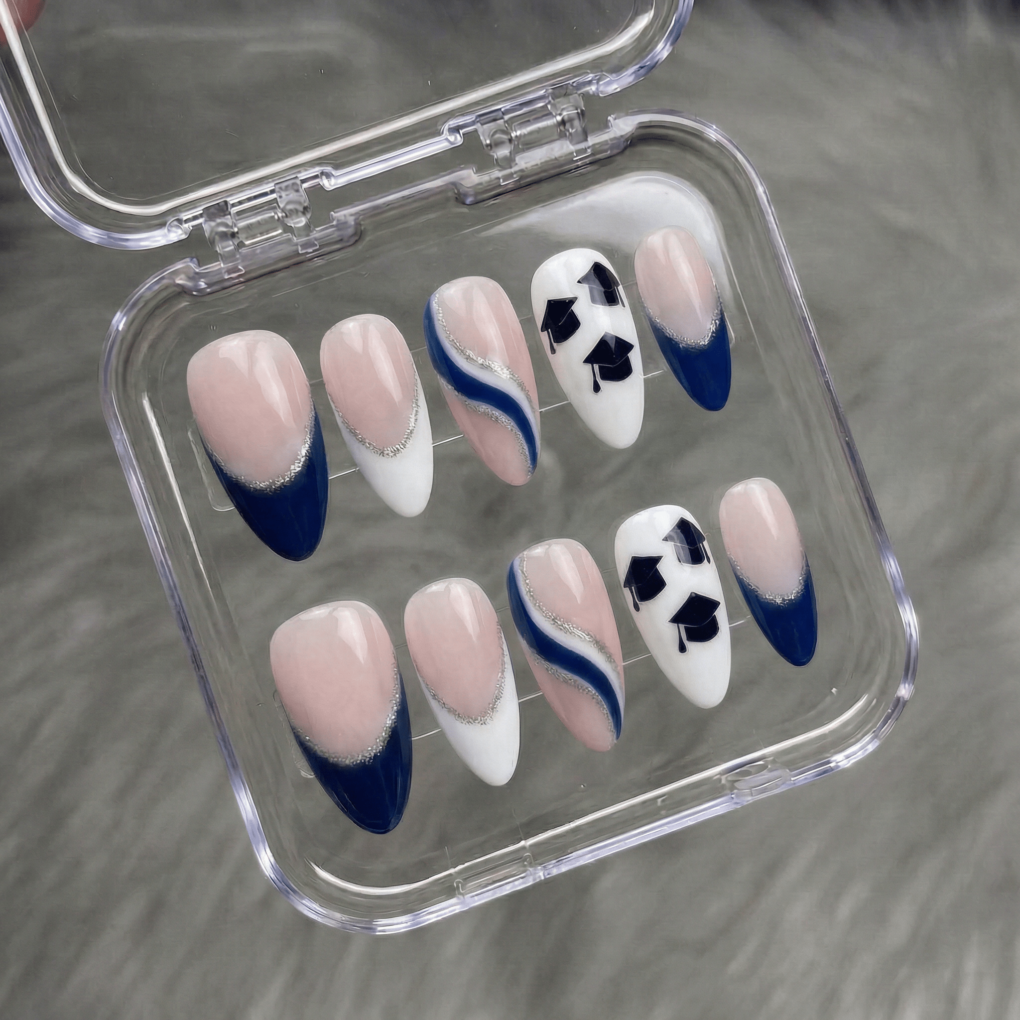Scholar Spirit nail design – handmade press-on nails by Handora