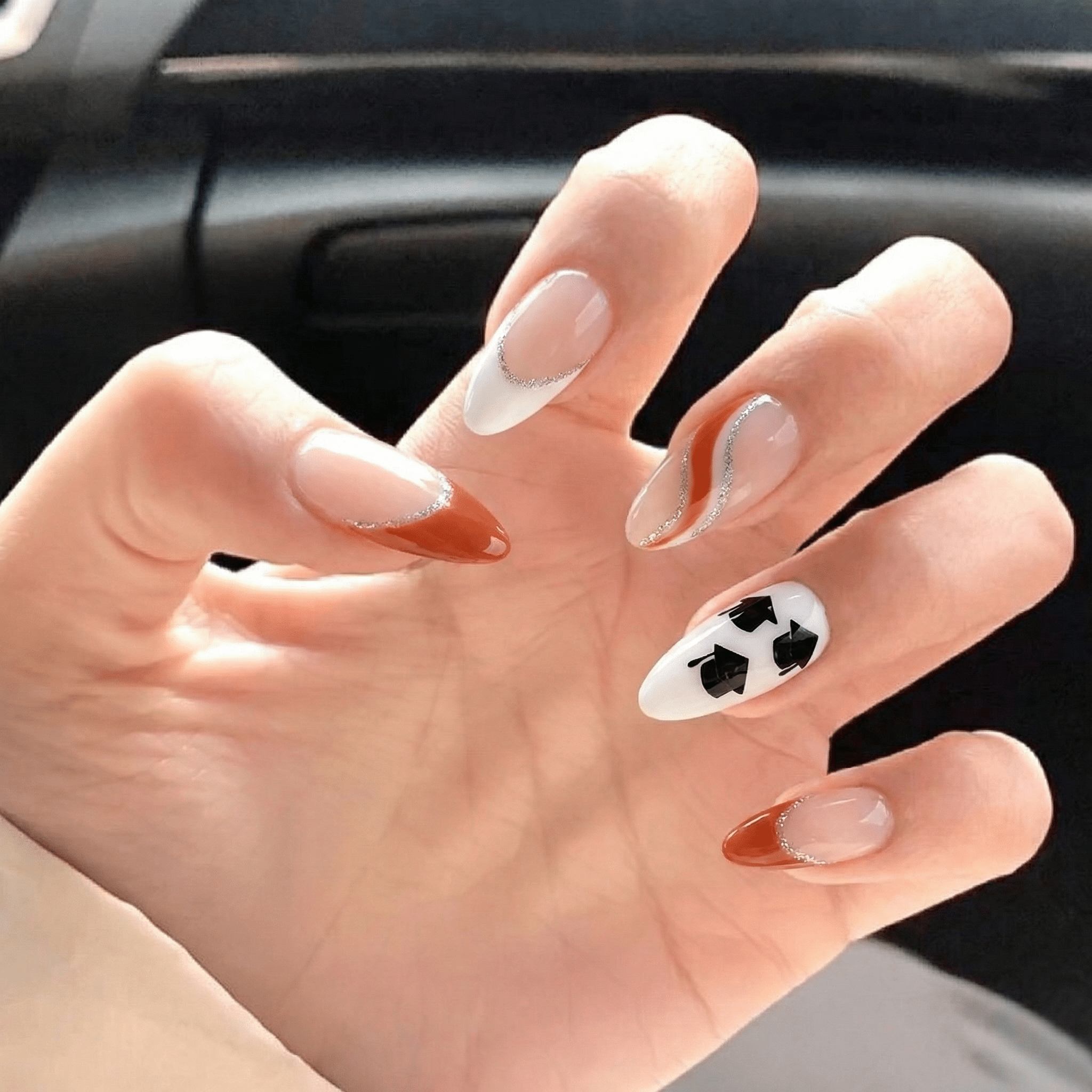 Scholar Spirit nail design – handmade press-on nails by Handora