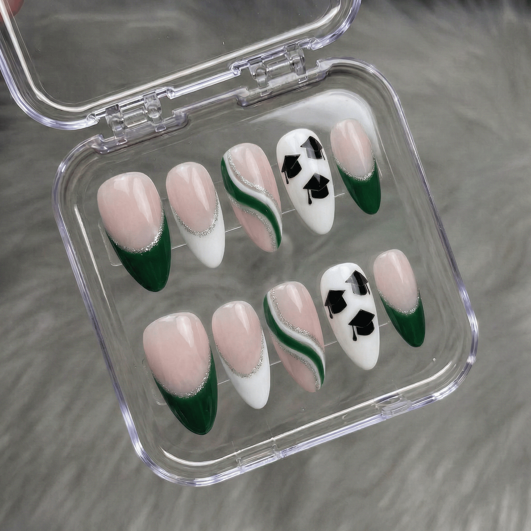 Scholar Spirit press-on nails – design close-up by Handora