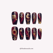 Scorpio Mystique full press-on nail set – sizes XS–L by Handora