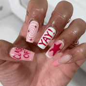 Senior Spirit press-on nails – design close-up by Handora