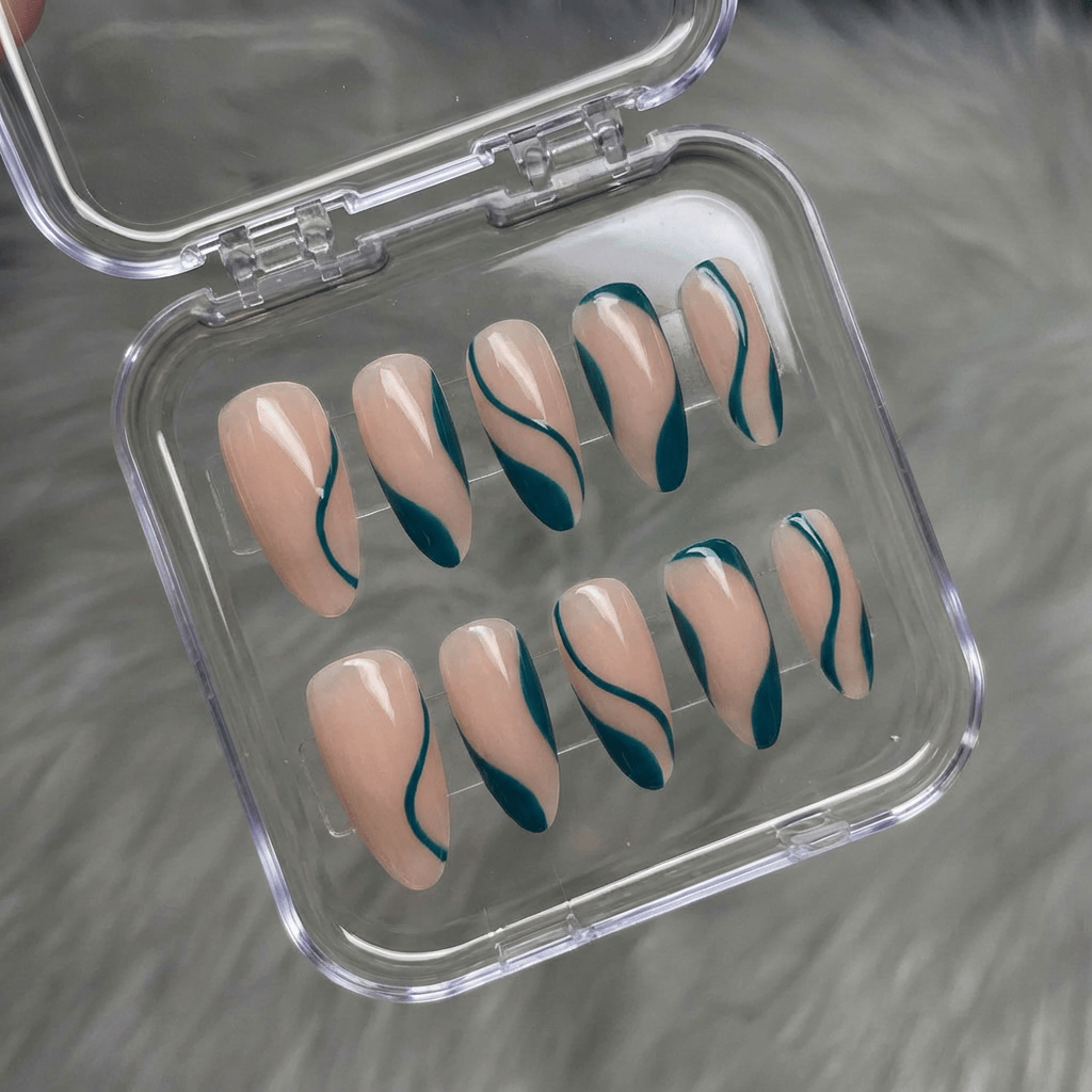 Serene Curve full press-on nail set – sizes XS–L by Handora