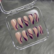 Serene Curve press-on nails – design close-up by Handora