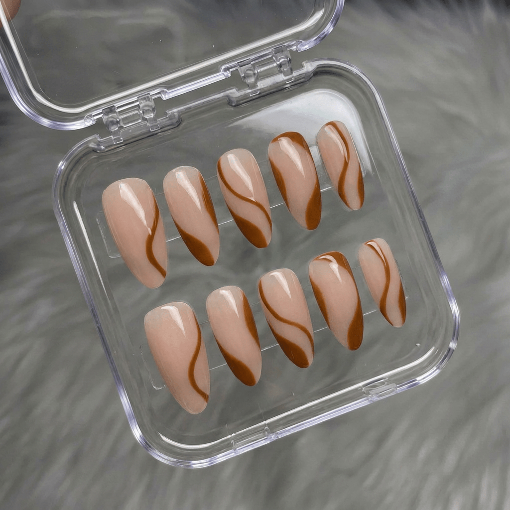 Serene Curve full press-on nail set – sizes XS–L by Handora