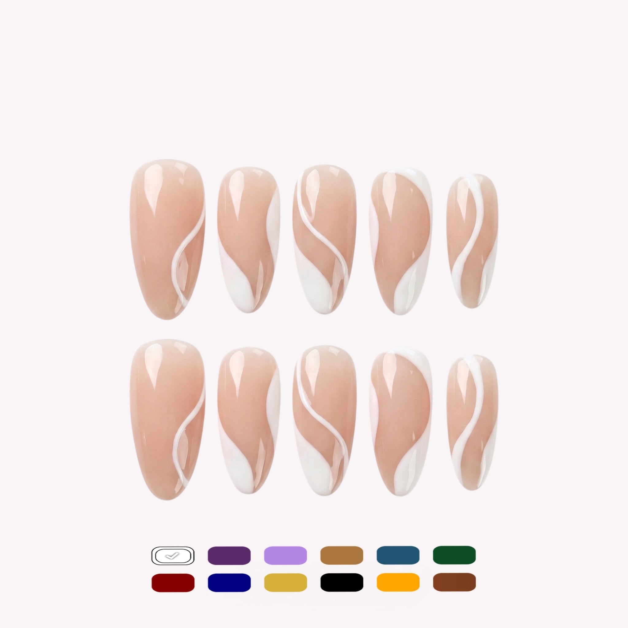 Serene Curve press-on nails by Handora