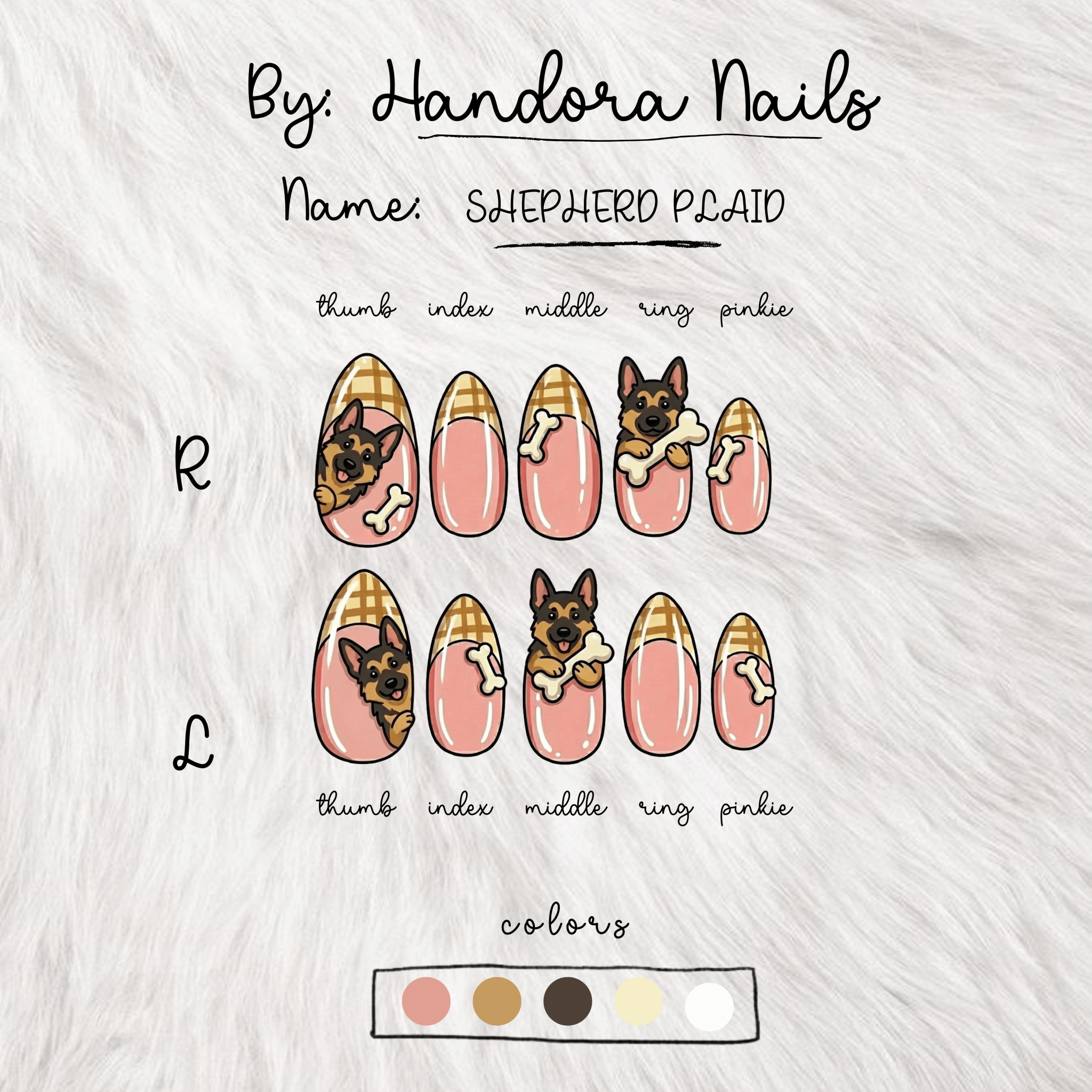 Shepherd Plaid press-on nails by Handora