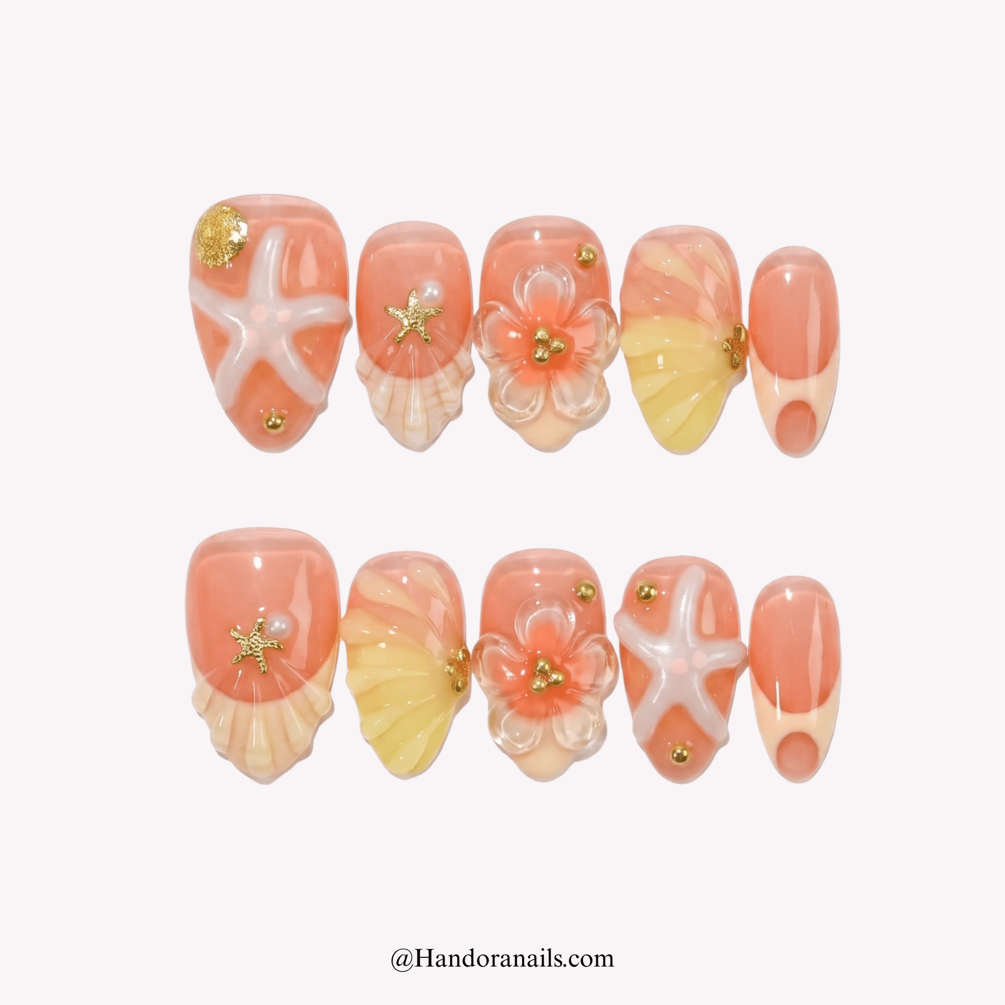 Siren Glaze press-on nails by Handora