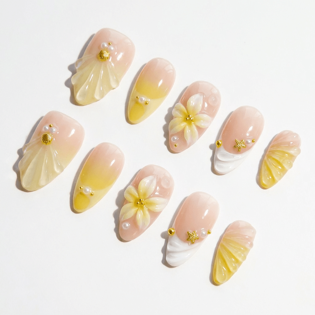 Siren Nectar press-on nails by Handora