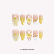 Siren Nectar floral press-on nails by Handora