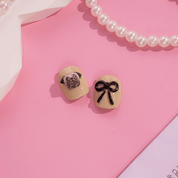 Sleepy Pug 3d nail design – handmade press-on nails by Handora