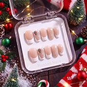 Snowman Hug Christmas press-on nails - design view 10 by Handora Nails